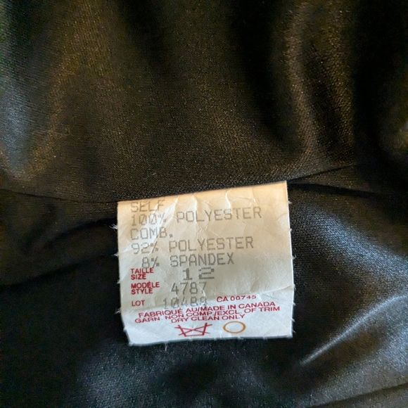 JS Collections Black and White striped dress gown sz. 12 - Picture 8 of 10